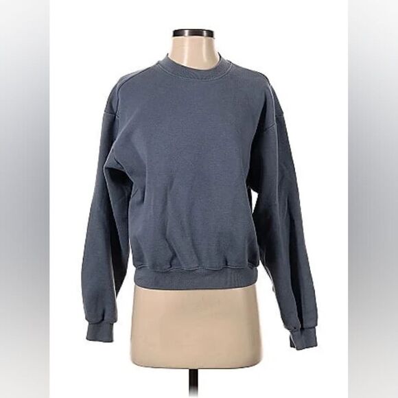 Skims Cotton Fleece Blue Classic Crewneck Small - Picture 2 of 6